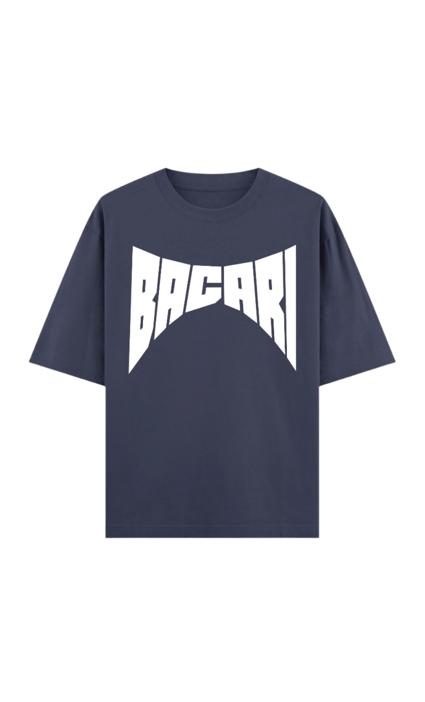 Two Words One Finger T-Shirt Navy Blue
