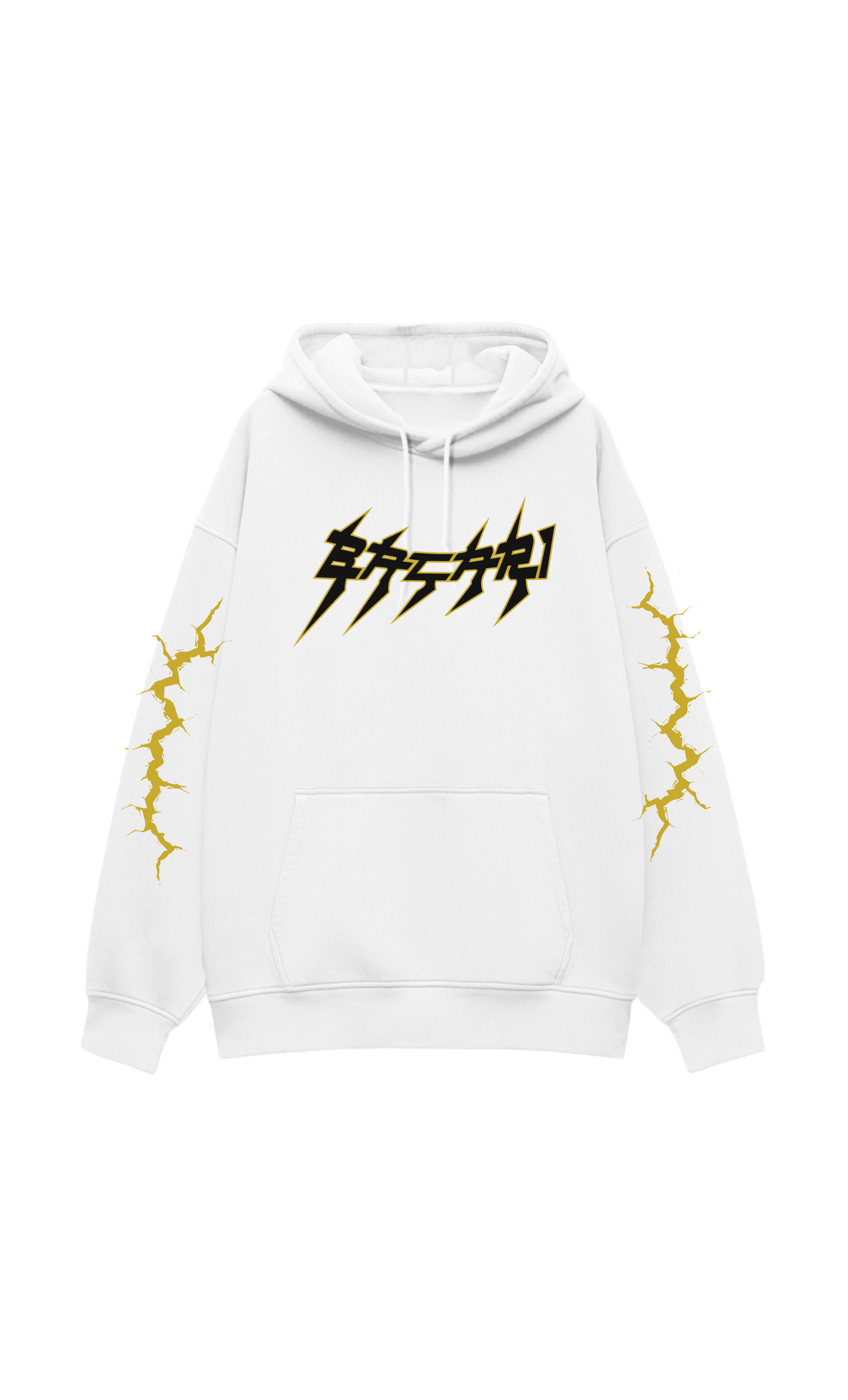 Lightning Strike Oversized Hoodie White